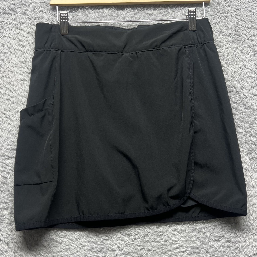 Columbia Skort Womens Medium Black Activewear‎ Hiking Trails Stretch Pockets